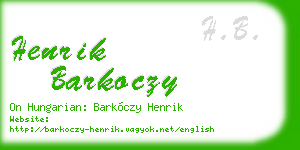 henrik barkoczy business card