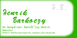 henrik barkoczy business card